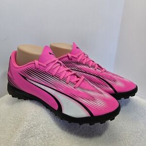 Puma Men's Ultra Play 11 Pink/White Indoor Soccer Cleats Mens Size 8 Lace Up